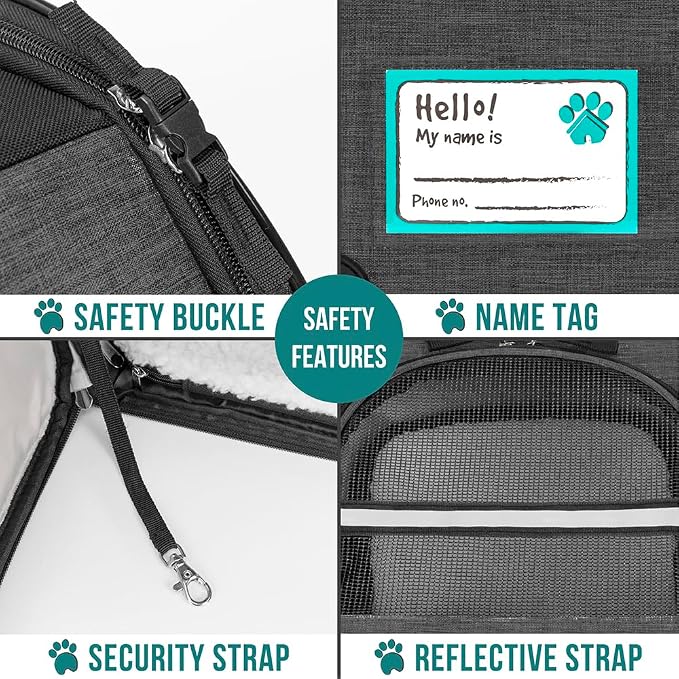 PetAmi Dog Cat Backpack Carrier, Expandable Pet Carrier Backpack - Image 5
