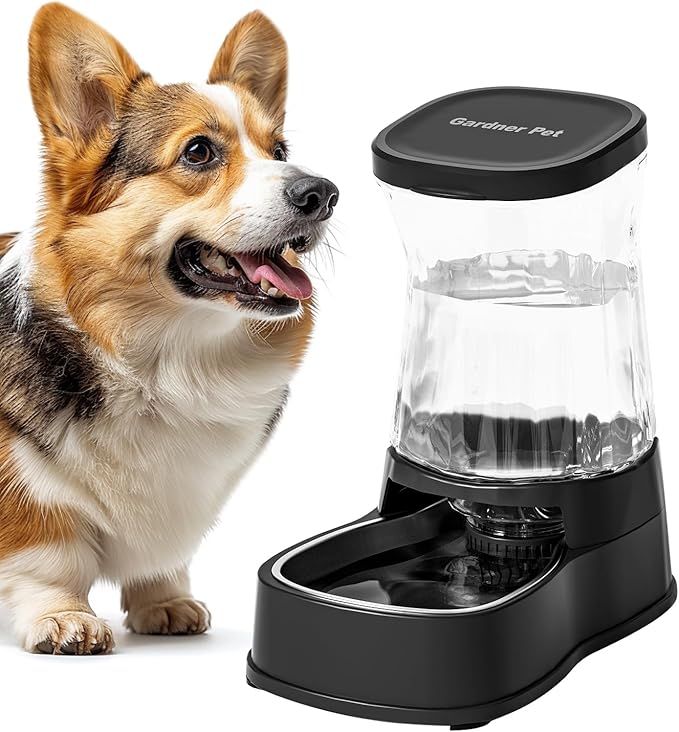 Gardner Pet Automatic Dog Water Dispenser Gravity Stainless Steel Water Waterer by GardnerPet