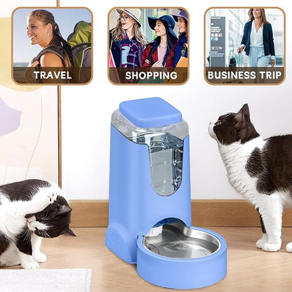 HWONMTE Portable Automatic Cat Feeder and Water Dispenser - Image 6