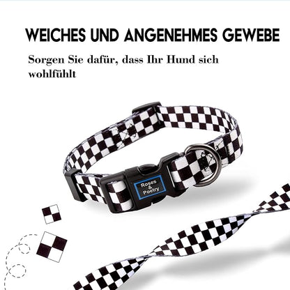 Roses&Poetry Dog Collar with Colourful Patterns, Adjustable Durable Puppy - Image 5