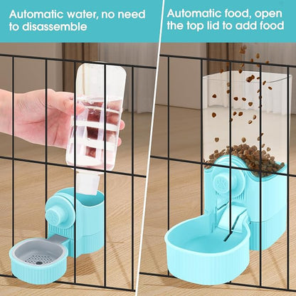 Yummy Sam Hanging Cage Automatic Small Pet Food Bowl Water Bottle Dispenser - Image 3