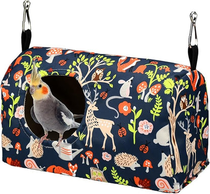 ShuRung Parrot Cockatiel Warm House Bird Nest Bed Winter Hanging Hammock Birds by PetToysSupplies