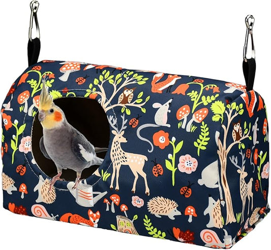 ShuRung Parrot Cockatiel Warm House Bird Nest Bed Winter Hanging Hammock Birds by PetToysSupplies