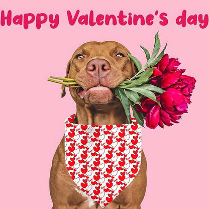 Valentines Dog Bandanas, 2 Pack Mother's Day Triangle Dog Bandanas, Reversible - Image 4