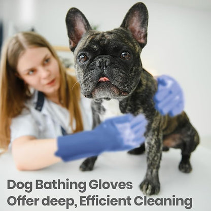 DELOMO Dog Washing Gloves Large Size: 1 Pair Soft and Gentle Silicone Pet - Image 7