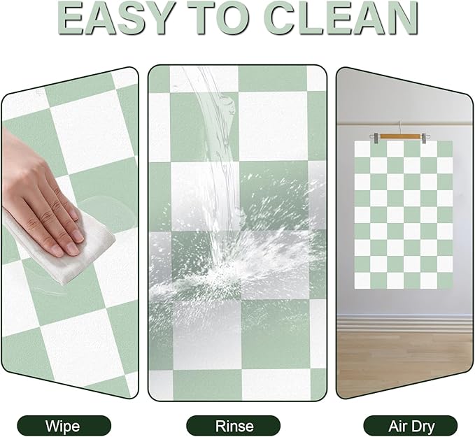 Checkered Dog Cat Feeding Mat, Absorbent Pet Feeding Mat - Image 5