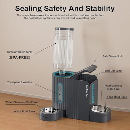 Gardner Pet Automatic Gravity Cat Food Feeder and Water Dispenser Stainless - Image 8