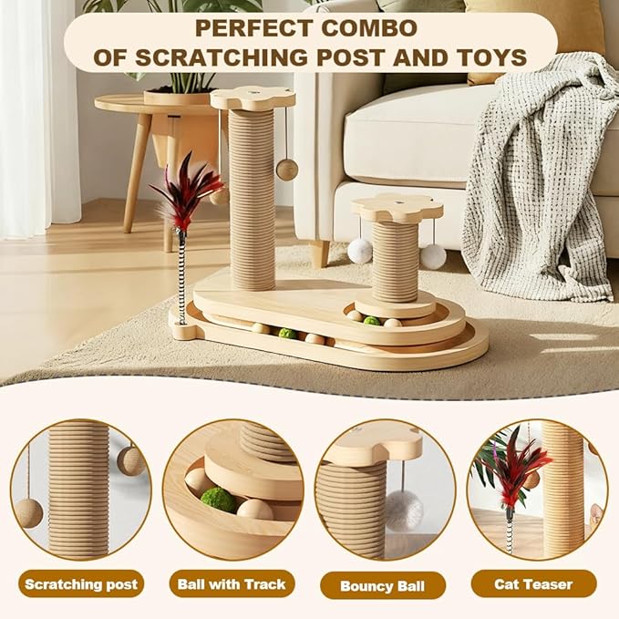 Cat Scratching Post, Sisal Cat Scratcher Post - Image 2
