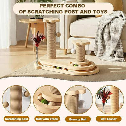 Cat Scratching Post, Sisal Cat Scratcher Post - Image 2