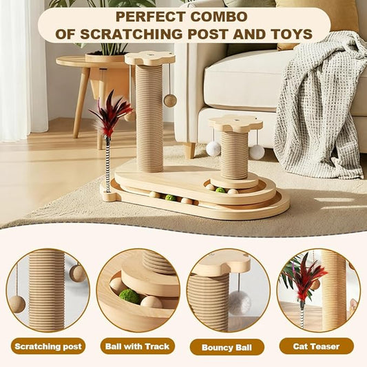 Cat Scratching Post, Sisal Cat Scratcher Post - Image 2