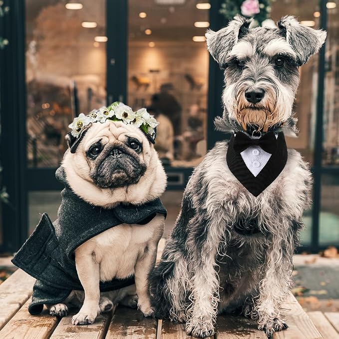 Formal Dog Tuxedo Adjustable Pet Collar - Image 6