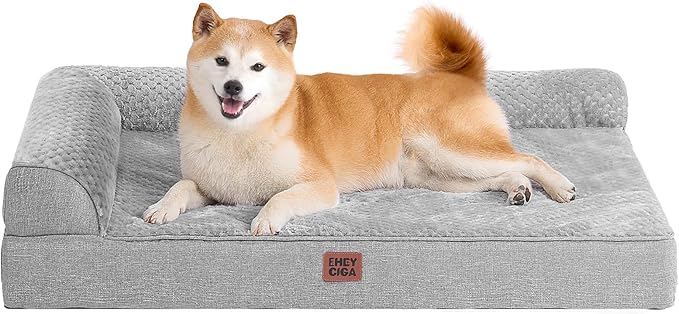 EHEYCIGA Memory Foam Dog Bed Large Size Dogs, Orthopedic Dog Bed Large by EHEYCIGA
