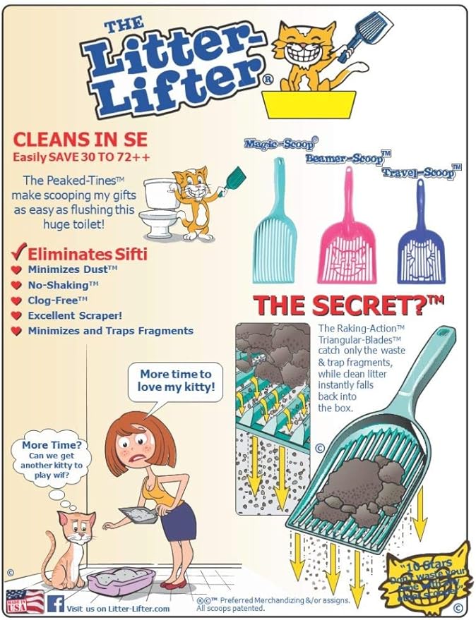 The Litter-Lifter Pellet Cat Litter Scoop, Color Varies - Image 3