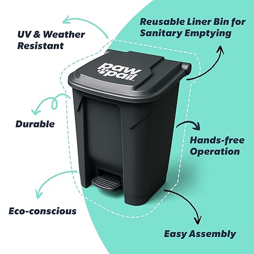 PawPail Essential Pet Waste Station, Outdoor Dog Poop Trash Can - Image 6
