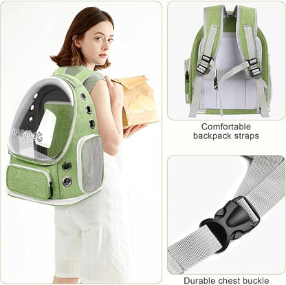 Breathable Cat Bubble Backpack Large Space Pet Carrier Backpack Expandable - Image 3