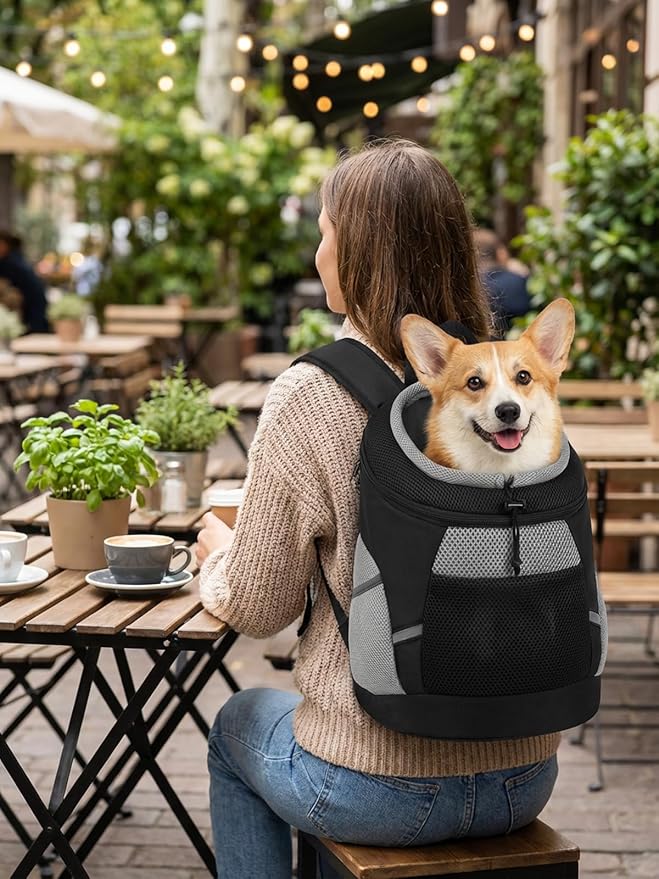 SMONT Dog Backpack Carrier Pet Lightweight Dog Carrier Backpack Small Dog Front - Image 2