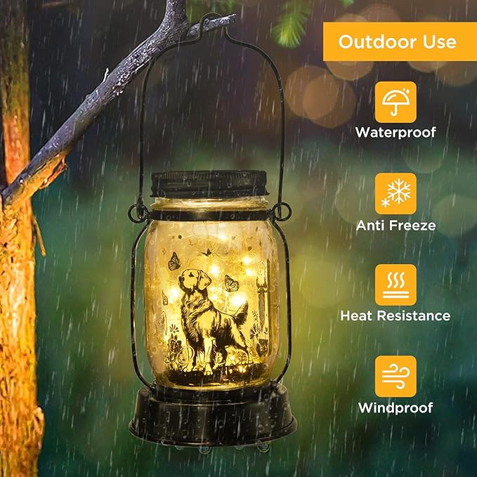 Golden Retriever Gifts for Women/Men Golden Retriever Solar Lanterns Dog Mom - Image 3