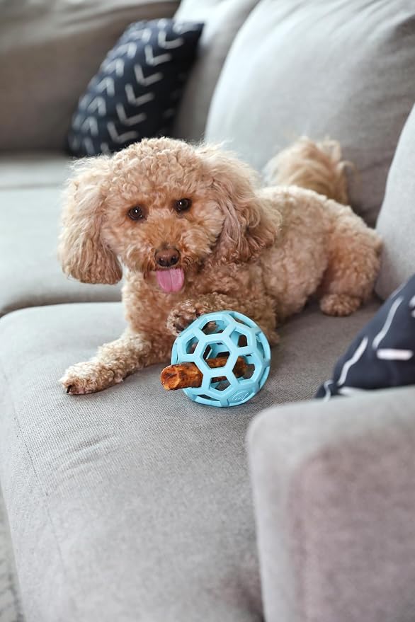 JW Pet HOL-ee Roller™, Dog Toy Puzzle Ball, Natural Rubber - Image 4