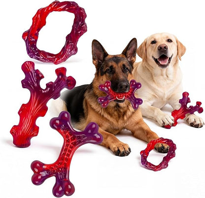 6-Pack Indestructible Dog Toys for Large Breed: Dog Toys for Aggressive Chewers by Frienhund