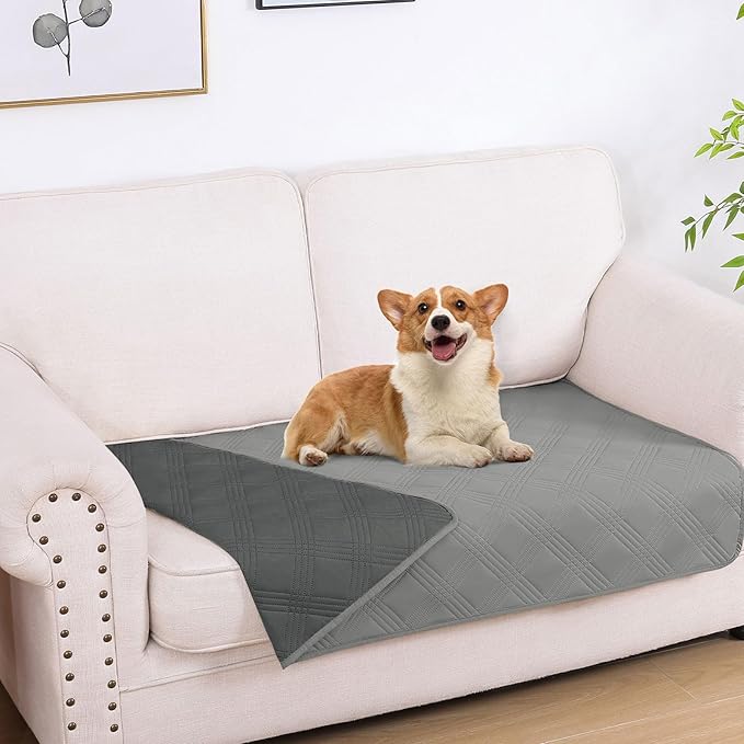 hyha Waterproof Dog Blanket, Reversible Pet Bed Blanket, Soft Sofa Couch Cover by hyha