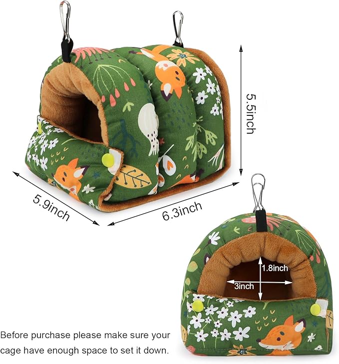 Wontee Bird Nest House Winter Warm Snuggle Hut Bird Bed Hanging Hammock - Image 7