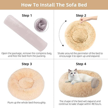 Nisrada Cat Beds for Indoor Cats, 24 Inch Dog Bed for Small Melium Large Dogs - Image 5
