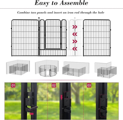 Dog Playpen Outdoor 40 inch 16 Panels Indoor Dog Pen - Image 6
