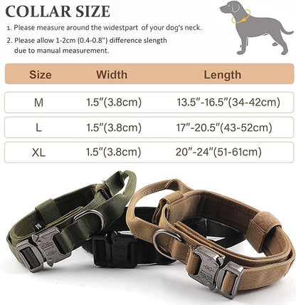 Tactical Dog Collar, Adjustable Military Training Nylon Dog Collar - Image 5