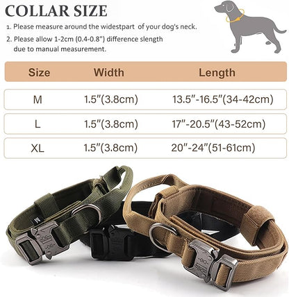 Tactical Dog Collar, Adjustable Military Training Nylon Dog Collar - Image 5