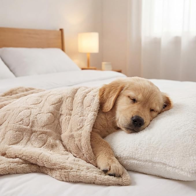 Tegeme 3 Pcs Small Dog Blanket 280 GSM Washable Pet Bed Cover Soft Fluffy Puppy - Image 7