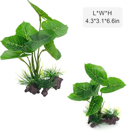 Fish Tank Decorations Aquarium Ornaments 3pcs Betta Silk Leaf Plants Artificial - Image 6