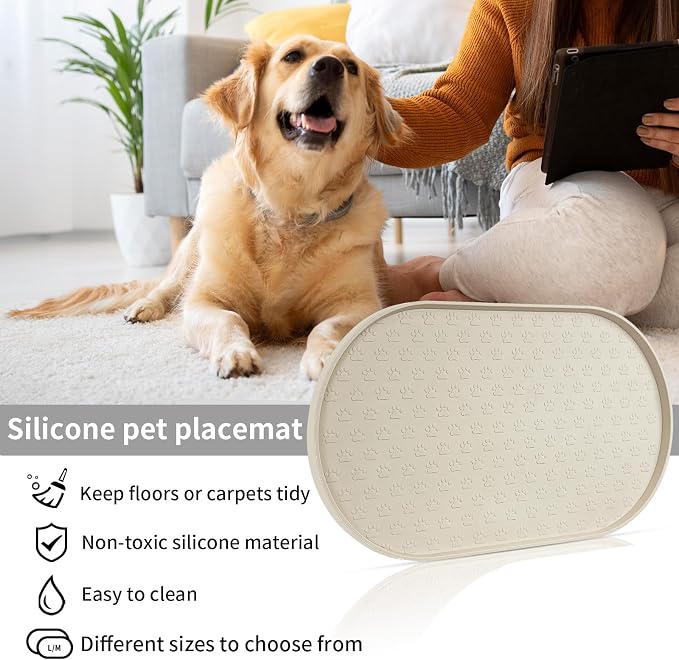 KPWACD Pet Feeding Mat for Dogs and Cats, Silicone Dog Placemat Non-Slip - Image 6