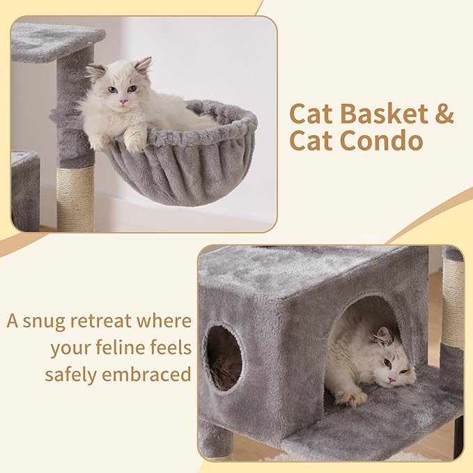 Heybly Cat Tree, 49.2 Inches Cat Tower - Image 5