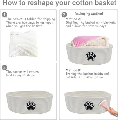 Dog Toy Box Woven Basket, Dog Toys Basket, Dogs Organization and Storage - Image 4
