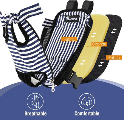 Pawaboo Pet Carrier Backpack, Adjustable Pet Front Cat Dog Carrier Backpack - Image 5