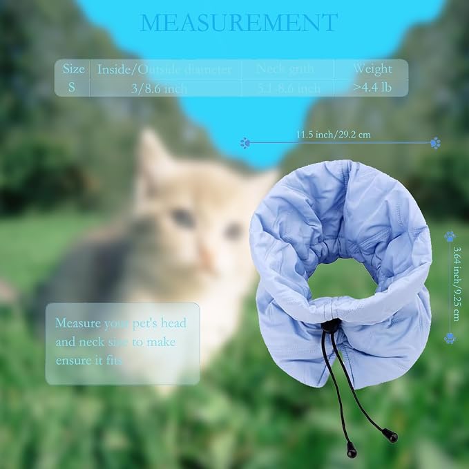 Cat Recovery Collar, Soft Adjustable Cat Cone Alternative, Lightweight - Image 6
