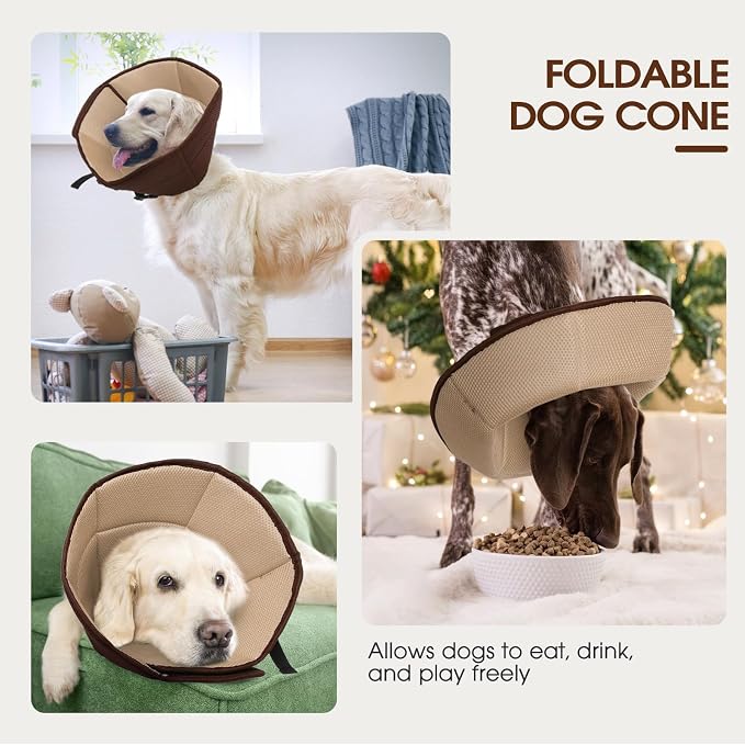 Dog Cone Collar After Surgery for Medium Dogs, Adjustable Soft Recovery Cone - Image 6