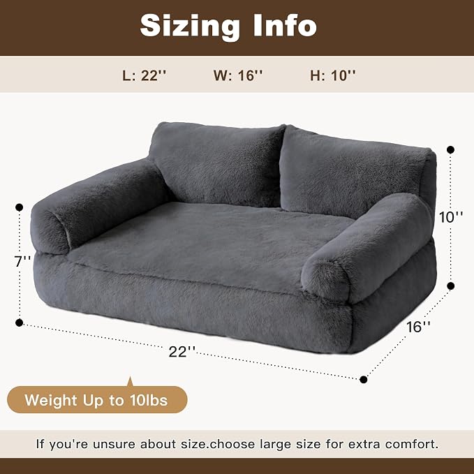 Cat Beds for Indoor Cats, Cat Couch Bed, Cute Cats Sofas for Pets, Small Dog - Image 3