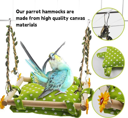 Bird Toy Climbing Hammock Nest Hanging Bird Bed - Image 4