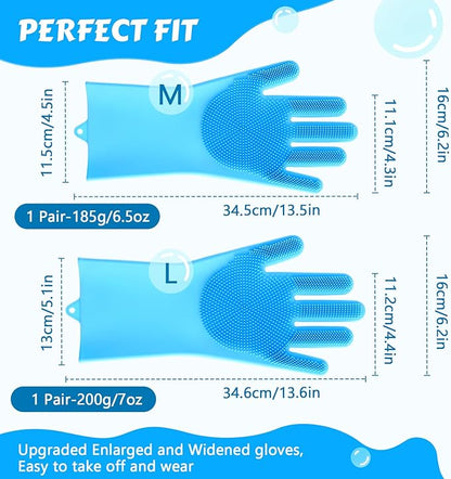 Pecute Pet Grooming Gloves Large, Heat Resistant Cat Bathing Gloves - Image 6