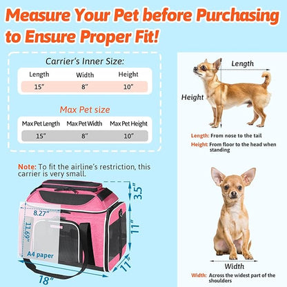 Petskd Top-Expandable Pet Carrier 18x11x11 Inches Delta American United Airline - Image 3