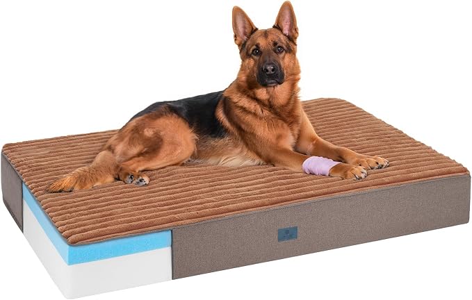 Veehoo Orthopedic Memory Foam Dog Bed, 7 Inch Thick Extra Large XXL Dog Bed by Veehoo