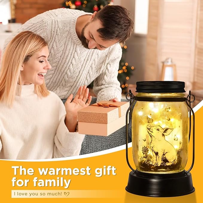 kyoryuger Pig Gifts for Women/Men/Kids Pig Lovers Animal Solar Lantern - Image 3