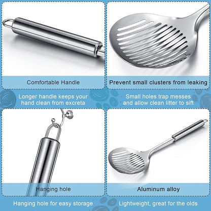Meanplan 2 Pcs Cat Metal Litter Scoop Litter Scoop, Cat Accessories Scooper - Image 4
