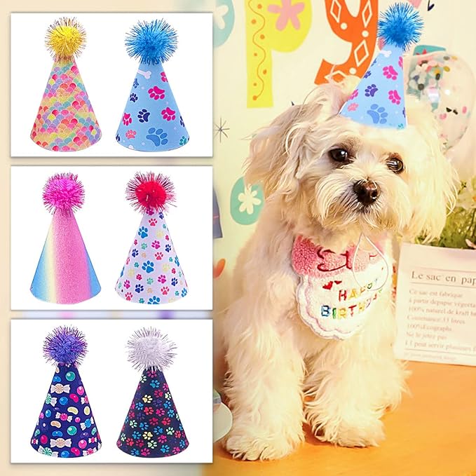 6pcs/Pack Dog Birthday Hat Party Hats Supplies - Image 5