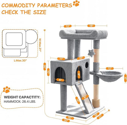 36-Inch Cat Tree Tower for Small and Medium Indoor Cats, Condo & Scratching - Image 3