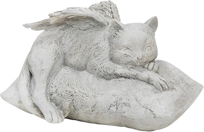 Holiberty Cat Angel Figurine Memorial Pet Stone Statue by Holiberty