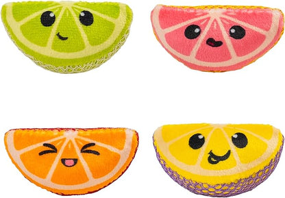 Catstages Dental Fruit Wedges 4 Pk, Soft and Textured Catnip Chew Toys That by Catstages