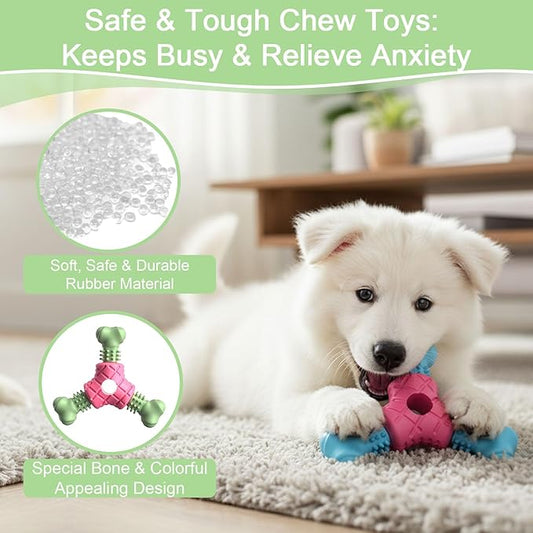 Puppy Chew Toys for Teething, Indestructible Dog Chew Toys for Aggressive - Image 2