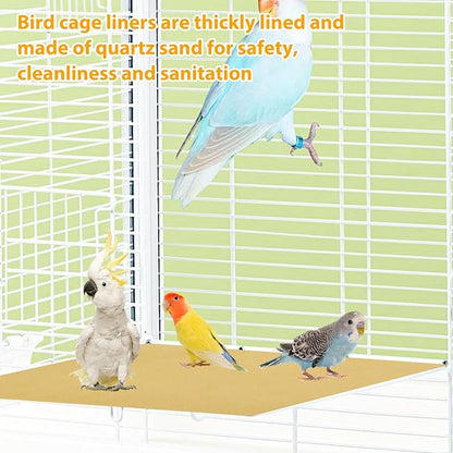 50 PCS Gravel Liner Paper for Bird Cage 10 x 16 Inch Bird Cage Paper Liners - Image 3